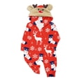 thumbnail image 2 of Family Christmas Pajamas Jumpsuit Long Sleeve Deer Ear Hoodie Zip Up Onesies Romper Funny Printed Sleepwear Pjs, Baby, 3 Months, 2 of 5