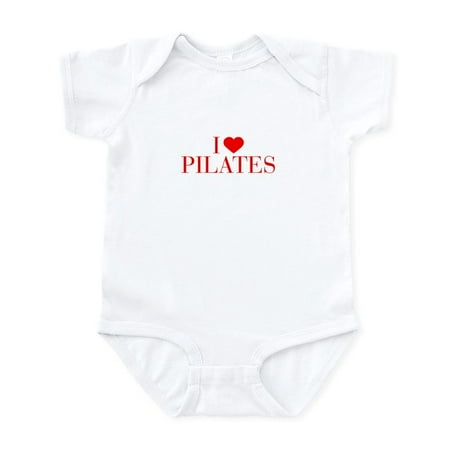 

CafePress - I Love Pilates Bau Red 500 Body Suit - Baby Light Bodysuit Size Newborn - 24 Months