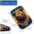 thumbnail image 4 of Bear Furry Printed Armrest Cover Mat Car Armrest Accessory Soft Comfortable 12.5x8.2 Inch, 4 of 6