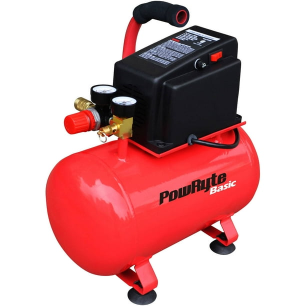 PowRyte Basic 103331 3 Gallon OilFree Hotdog Portable Air Compressor