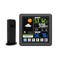 thumbnail image 1 of Mistaha Écran LCD Couleur Tactile Station Météo Sans Fil Réveil Thermomètre Intérieur et Extérieur Hygromètre avec Port USB Fonction Répétition--Noir, 1 of 1