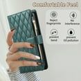 thumbnail image 4 of Allytechgroup Google Pixel 6 Wallet Case with Cards Holder Zipper Pocket, RFID Blocking Hand Wrist Shoulder Strap Stylish Girls Women Phone Case for Google Pixel 6, Darkgreen, 4 of 9