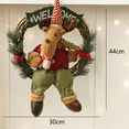 thumbnail image 2 of Christmas Decoration Rattan Circle with Fabric Doll Handmade Xmas Decor Accessories Wall Hanging, 2 of 5