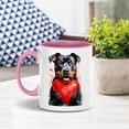 thumbnail image 5 of Happy Valentine's Day Pitbull Brings Love Heart 11oz Accent Two-tone Mug Terrier Dog Lover Coffee Tea Cup - 02028, 5 of 5
