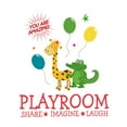 thumbnail image 2 of KIDS PLAYROOM - Removable Nursery Kids Bedroom Giraffe & Crocodile Animals Décor You Are Amazing Quotes Design Playroom Share Imagine Laugh Lettering Art Wall Decal 32" x 40", 2 of 5