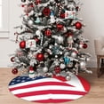 thumbnail image 5 of Lsque USA Canada Flag Print Christmas Tree Skirt, Tree Skirt with Ties or Velcro, Perfect for Holiday Decorations, Halloween, and New Year-30", 5 of 7