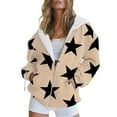 thumbnail image 1 of IMENGL Spring autumn hooded sweatshirt with zipper, Beige M, Size M-3XL, 1 of 4
