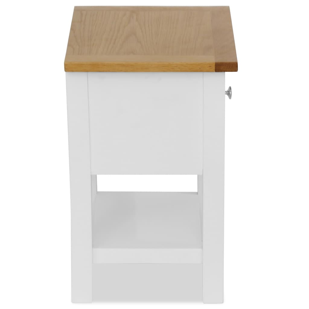 Kepooman Storage Cabinet Nightstand with 1 Drawer for Bedroom Study Room, White Kepooman Storage Cabinet Nightstand with 1 Drawer for Bedroom Study Room, White