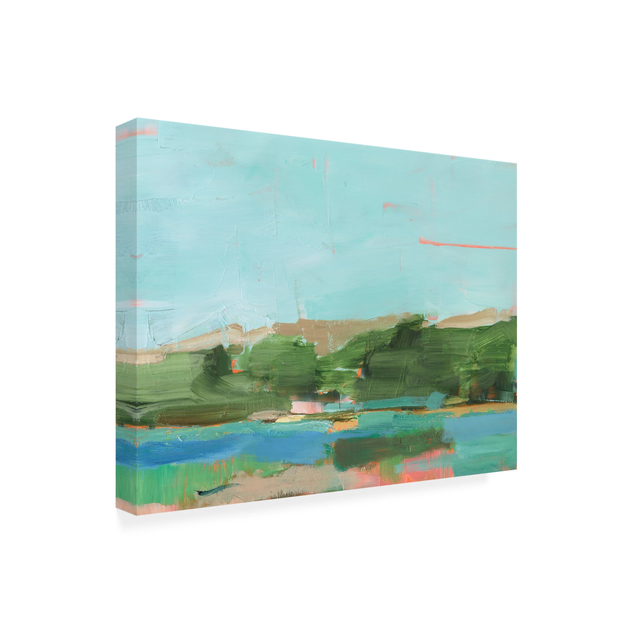 Canvas Wall Art - Ethan Harper 'Spring River Crossing II' Wall Art for Living Room, Bedroom, or Office Décor by Trademark Fine Art - 19 x 14 Inches