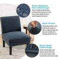 thumbnail image 2 of SHANNA Armless Accent Chair Slipcover, Removable Stretch Spandex Jacquard Knitted Chair Covers for Hotel Dinner Living Room (Blue), 2 of 10