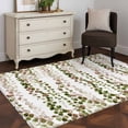 thumbnail image 3 of Area Rug for Living Room, Green Pink Weeping Eucalyptus Non-Slip Indoor Large Carpet for Bedroom/Dining Room, Spring Summer Farmhouse Leaves Washable Rectangle Floor Runner Rugs - 4 x 6 Ft, 3 of 8
