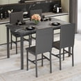 thumbnail image 2 of MIERES 5 Piece Dining Table Set for 4,Faux Marble Kitchen Table and Chairs for 4, Modern Dining Room Table with 4 Chairs,Dinner Table Set for Small Spaces, Black, 2 of 6