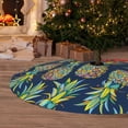 thumbnail image 5 of KLL 30" Christmas Tree Skirt Colorful Pineapples Xmas Tree Skirts Mat for New Year Xmas Holiday Party Indoor Outdoor Home Decoration, 5 of 5