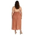 thumbnail image 3 of Vestido largo doble tirante Tallas extras Zenobia 11746 Canela cafe 42, 3 of 6