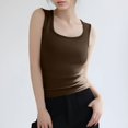 thumbnail image 6 of JULMCOMO Cotton Tank Tops for Women Square Neck Slim Fit Comfy Casual Tank Tops Sleeveless Summer Basic Shirts Coffee M, 6 of 6