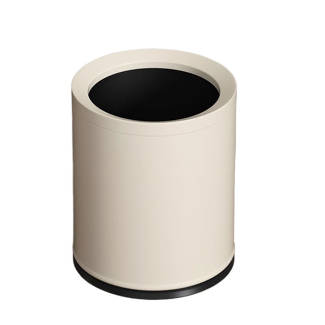 kurtrusly ABS Inner And Outer Double-layer Garbage Bags Kitchen Bin Enlarged Bucket Opening Makes More cream 10L