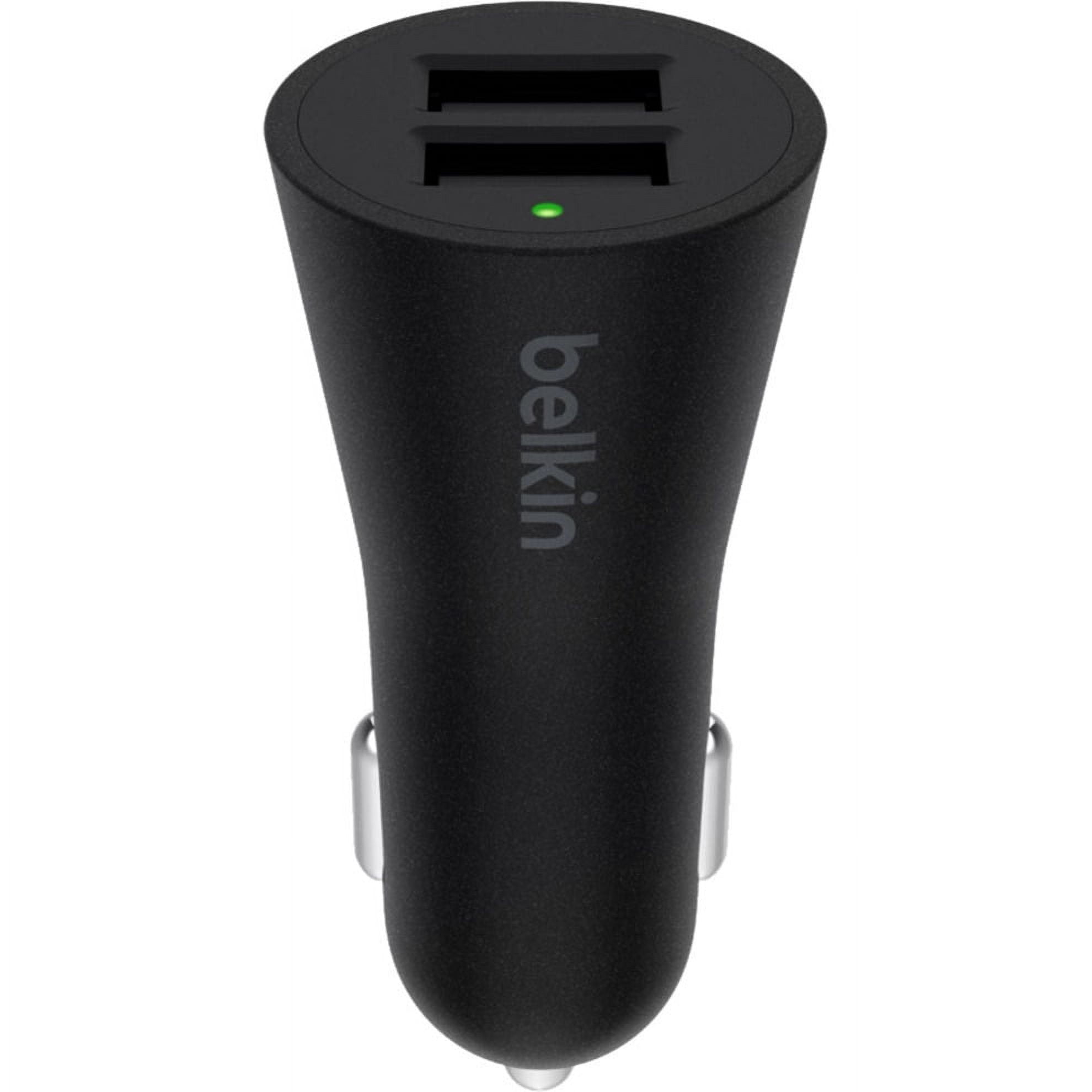 Belkin F8J221bt04-BLK BOOST?UP 2-Port Car Charger with MIXIT? 4ft USB-A to Lightning Cable