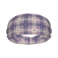 thumbnail image 2 of Wukai Purple Floral Gingham Check Plaid Sports sweatband,Men & Women Sweatband Headband for Running, Cross Training, Racquetball, Working Out, 2 of 7