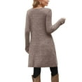 thumbnail image 4 of Maean Women's Knit Long Sleeve Dress Fall Winter Crewneck Casual Midi Tunic Dresses with Pockets, 4 of 5