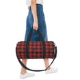 thumbnail image 6 of Sikiie Red Black Plaid Duffel Bag, Travel Bag, Sports Gym Bag - Ideal for Sports, Gym, Overnight Stays, 6 of 6