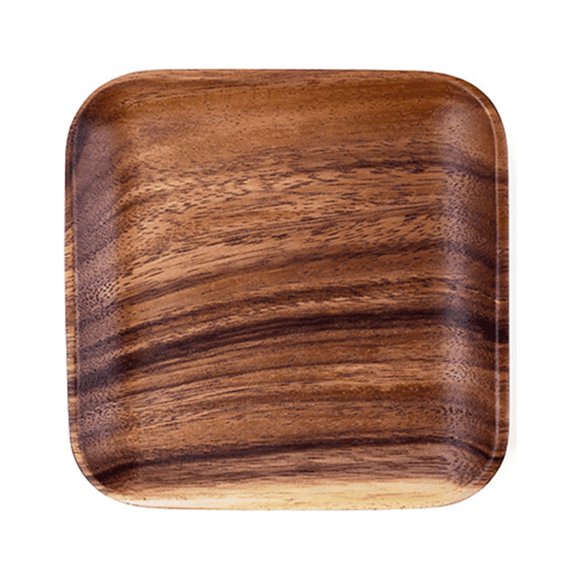 Walnut Wood Plates Square Wooden Snack Plate Cake Dessert Fruit Serving Small Sushi Food Dishes Plate Set