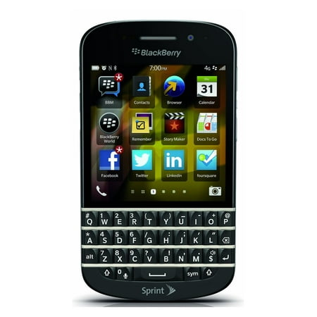 Blackberry Q10 SQN100-4 16GB Sprint OS 10 Cell Phone - Black (Best Blackberry Qwerty Phones)