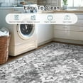 thumbnail image 6 of Reepow 5x7 Washable Vintage Boho Soft Non-Slip Low Pile Area Rug for Living Room Office Dining Room,Floral Grey, 6 of 8