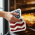 thumbnail image 3 of Retro American Flag Pot Holders for Kitchen Heatproof Potholder, 5 Pack White Star Red Blue US Flag Hot Pads Multipurpose Oven Pads Cloth Potholders Trivet for Cooking Baking, 3 of 8