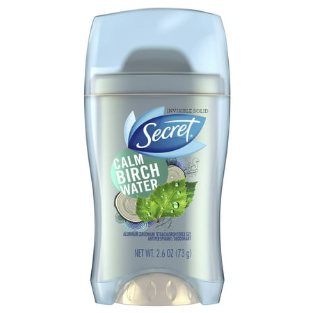 Secret Invisible Solid Antiperspirant and Deodorant Calm Birch Water 2.6 Oz.