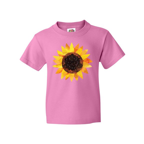 Inktastic Summer Grunge Sunflower Youth T-Shirt