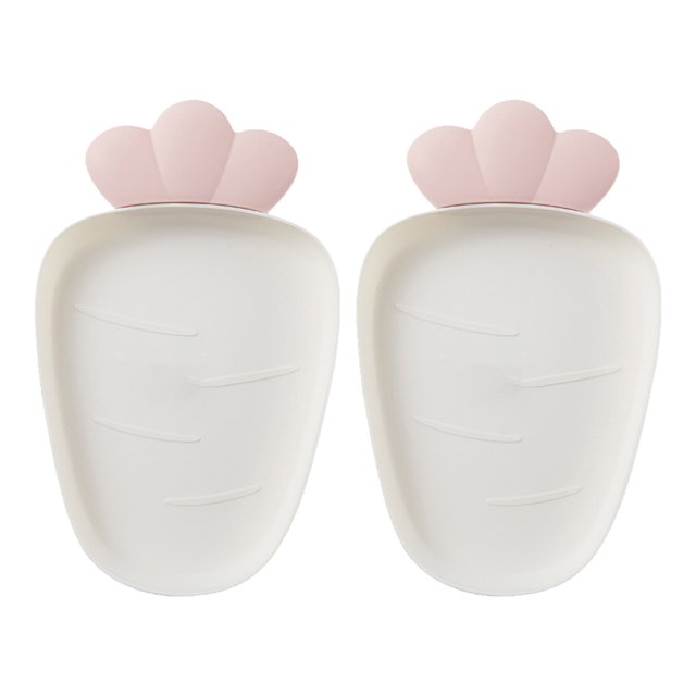 Bandejas de plástico de fresa, platos para refrigerios, tazones de cocina, paquete de 2 platos de plástico, bandejas para servir, bandejas decorativas para servir dulces, frutas, postres, ensaladas,