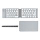 thumbnail image 4 of Teclado inalámbrico Bluetooth plegable doble para teléfono celular, tableta, computadora, mini teclado multifunción silencioso blanco, 4 of 5