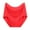 Red, variant on Diufon Womens Cotton Underpants Solid Color Full Cover Panties Elastic High Waist Briefs