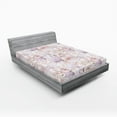 thumbnail image 2 of Ambesonne Peony Fitted Sheet, Gentle Petals Love Flowers, Full Size, Pale Mauve and Persian Orange, 2 of 5