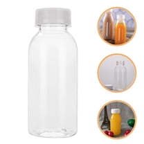 OUNONA  10 Pcs Plastic Milk Bottles with Lids Office Student Use Transparent