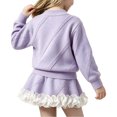 thumbnail image 7 of Kezqiaxn 2 Piece Set for Girls Long Sleeve Crewneck Lace Knit Sweater and Mini Skirt Fall Fashion Cute Outfits 1-8Y, 7 of 7
