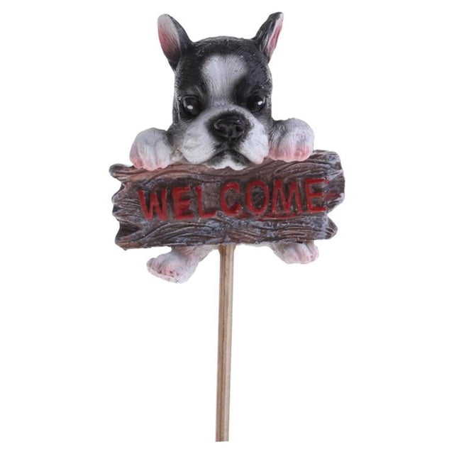 Adorno de resina para perro, adorno para pastel con forma de espiga, terrario de musgo, decoración para maceta de bonsái C