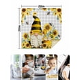 thumbnail image 4 of Yellow Sunflower Cloth Napkins Set of 8 Reusable Dinner Napkins, Spring Summer Bee Gnomes Grey Plaid Cocktail Napkin Washable Table Napkins for Wedding/Holiday Party/Baby Shower 20"x20", 4 of 7