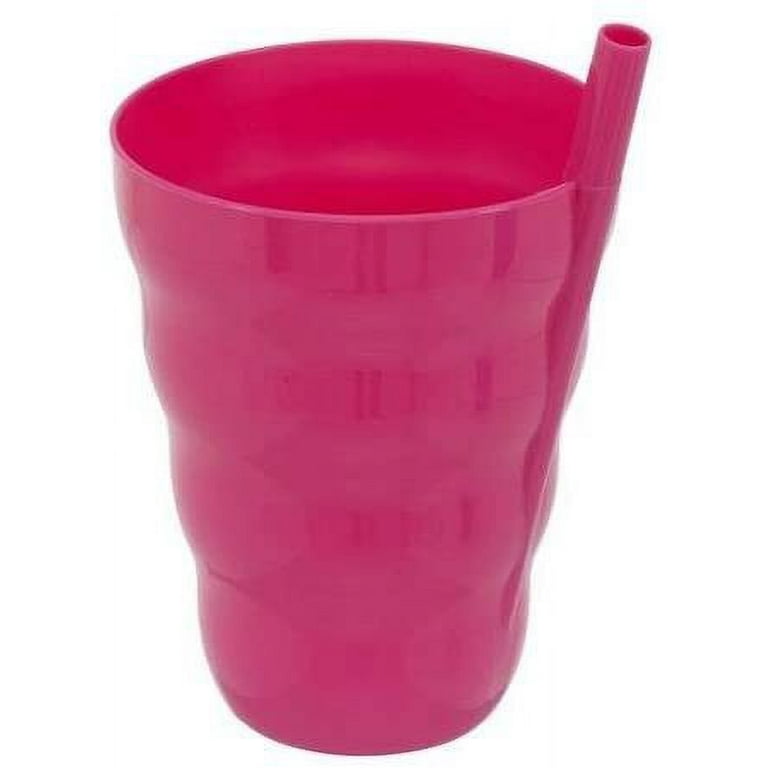  Green Direct Cup With Straw 10 oz. Plastic Cup with Built in  Straw for Kids Assorted Colors Pack of 4 : Baby