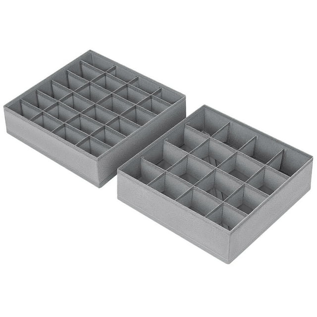 SOORS DRAWER ORGANIZATION ORGANIZER 2 PACKAGES, 24 CELL + 16 CELL SOCKS, Wipes, vineyard, belt (gray)