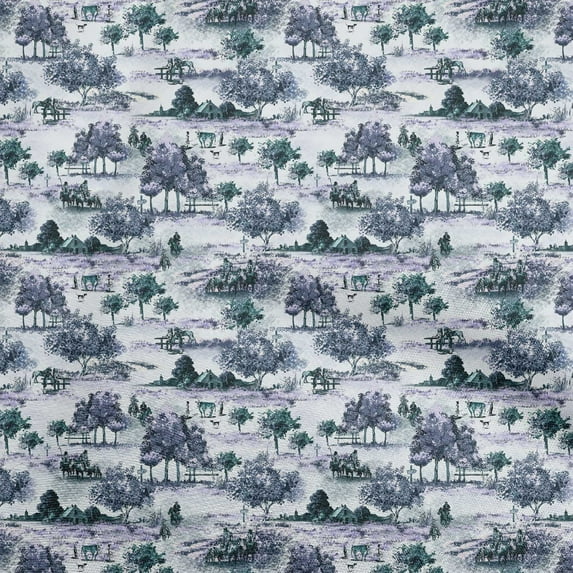 oneOone Polyester Spandex Blue Fabric Cowboy Fabric For Sewing Printed Craft Fabric By The Yard 56 Inch Wide-aA