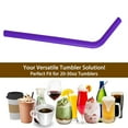 Wide Reusable Silicone Straw 9’ long with curved bend for 20 30 32 oz