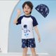 thumbnail image 3 of Conjunto de Pantalones Cortos de Traje de Baño Niños Unisex Protección Solar de Manga Corta con Pantalones de Baño de Dos Piezas, 3 of 6