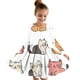 thumbnail image 1 of Odeerbi Niñas Vestido de Patinadora Dibujos Animados Vestidos de Princesa 4-14 Años Niños Graffiti Impreso Cuello Redondo Vestido de Manga Larga, 1 of 4