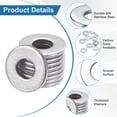 thumbnail image 2 of Uxcell 100-Pack 6# Arandelas Planas, 3/8" OD Arandelas de Acero Inoxidable 304 para Tornillos y Tuercas [Plateado], 2 of 6