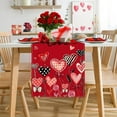 thumbnail image 5 of JingChun Red Love Hearts Leaves Valentine's Day Table Runner, Seasonal Holiday Kitchen Dining Table Decoration for Home Party Decor, 5 of 6