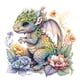 thumbnail image 4 of Pintura de diamante 5D DIY taladro redondo completo colorido dinosaurio arte artesanía 30x30cm, 4 of 7