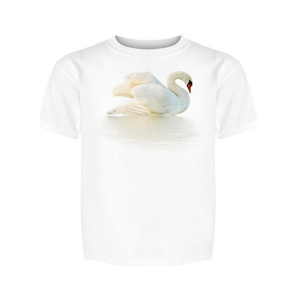 A White Swan Sitting Tee Girl's -Image by Shutterstock