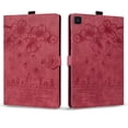 thumbnail image 2 of Case for Samsung Galaxy Tab A7 Lite 8.7 inch 2021 (SM-T220/T225) with Stand, Card Slot, Embossed Cat PU Leather Cover, Red, 2 of 7