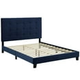 thumbnail image 3 of Modway Melanie King Tufted Button Velvet Platform Bed in Midnight Blue, 3 of 5